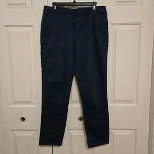 Vince Womens Mid-Rise Italian Cotton Stretch Chino Pant Trousers Size 10